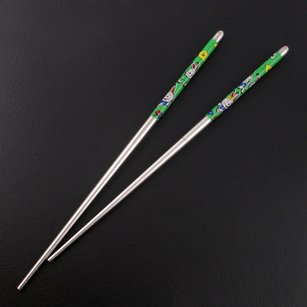 Stainless Steel Hollow Chopstick Hair Stick Bunny 8.8 In [Pair]