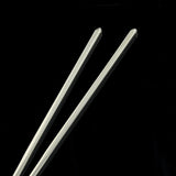 Stainless Steel Square Top Hollow Chopstick Hair Stick 9 In [Pair]