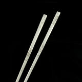 Stainless Steel Flat Chopstick Hair Stick Crane 8.25 In [Pair]