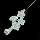 Handmade Porcelain China Hair Stick Peach Flower
