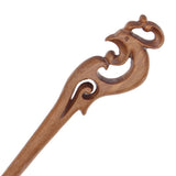 Machine Carved Wood Hair Stick for DIY Nirvana Peachwood