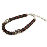 Tribal Wood Bracelet 8" Long