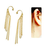 Gold Star Earcuff Earwrap with Tassels [Pair]
