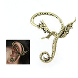 Antique Brass Finish Dragon w/ Wing Left Earstud Earwrap  [pc]