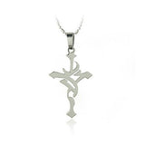 Steel Cross Pendant Necklace