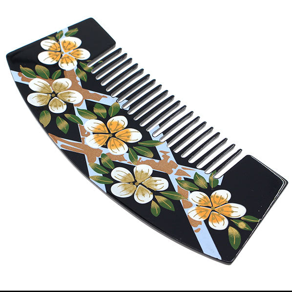 Acrylic Geisha Decorative Floral Comb