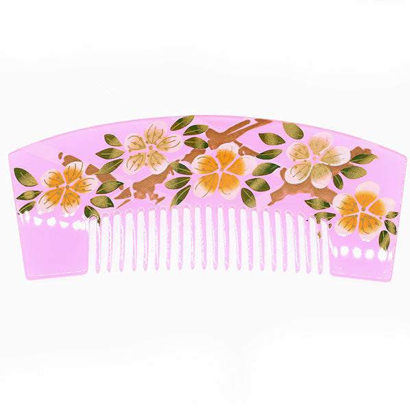 Acrylic Geisha Decorative Floral Comb
