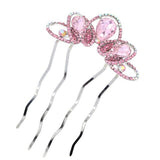 Rhinestone French Twist Up-do Comb with Large Teardrops