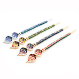 LUX Swarovski Rhinestone Twist Enamel Hair Stick Red