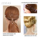 Silver Finish Rhinestone 5 Plum Princess Headlace Browband w/ Claws