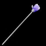 LUX Lilac Half Bloom Hair Stick w/ Swarovski Rhinestones
