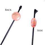 Pink Acrylic Floral Disk Geisha Hair Stick