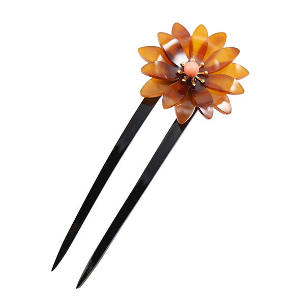 Acrylic Daisy Flower 2-Prong Hair Stick Fork
