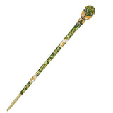 Cloisonne Enamel Butterfly Hair Stick with Rhinestones Royal Blue
