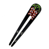 Acrylic Geisha Small 2-Prong Floral Hair Stick Fork