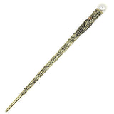 Antique Brass Finish Hair Sticks with Rhinestone and Pearl