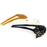 Acrylic 2-Prong Victorian Style Hair Stick Fork