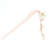 Geisha Acrylic Hair Stick with Flower Tassels