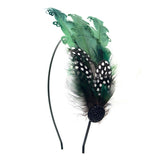 Guinea Fowl and Curly Feather Hairband Kit Adjustable Removable