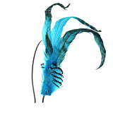 Blue Long Feather Hairband Kit Adjustable Removable