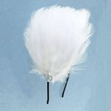 White Feather Bridal Hairband Kit Adjustable Removable