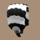 Black and White Wide Feather Hairband