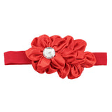 Girls Red Holiday Double Flower Stretch Hairband