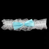 Girls Stretch Hairband with Bow & Pearls Deep Blue