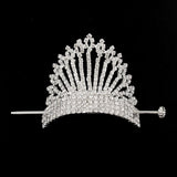 Bridal Rhinestone Crown Tiara and Hair Stick Set
