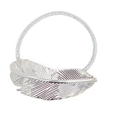 Ponytail Holder Elastic with Metal Leave Piece