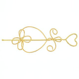 Metal Wire Hair Stick and Bun Cover 2-pc Set Fish