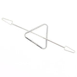 Gold Finish Triangle Metal Bun Cover and Hair Stick 2-pc Set