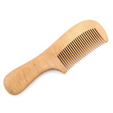 Crystalmood Seamless Peachwood Hair Comb with Handle 7.35"