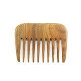 Crystalmood Handmade Wide-Tooth Long Teeth Lignum-vitae Wood Hair Comb