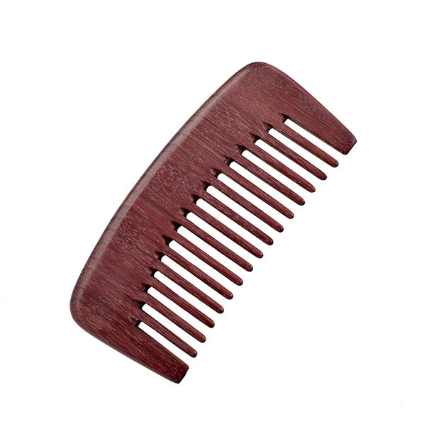 Crystalmood Purpleheart Wood Seamless Wide-Tooth Pocket Hair Comb