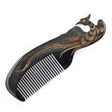 Handmade Buffalo Horn Hair Comb with Handle Phoenix