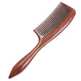 High Polished Rosewood Hair Comb w/ Extra-Comfort Handle