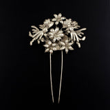 Handmade Miao Filigreed 2-Prong Floral Costume Hair Stick