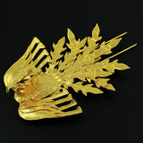 Handmade Miao Filigreed Phoenix Costume Hair Stick Gold Finish