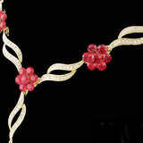 LUX Swarovski Rhinestone Oriental Bridal Necklace Earring Set