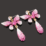 LUX Swarovski Rhinestone Butterfly Bridal Necklace Earring Set