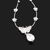 LUX Swarovski Rhinestone Butterflies Necklace Earrings Set