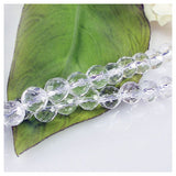 7mm 64-side Faceted Natural Twist Rock Crystal Necklace