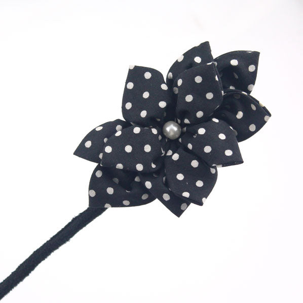 Crystalmood Flexy Hair Styler Floral Up-do Stick Dotted Flower Black