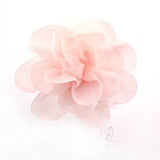 Chiffon Fabric Flower Comb Style Bun Wrap Camellia Pink