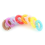 Pack of 8 Double Phone Cord Ponytail Holders Assorted Color M
