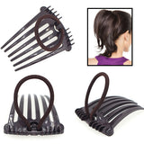 Comb with Elastic Ponytail Fuller Flip Brown