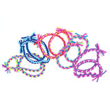 Pack of 10 Braided Colorful Elastic Bands Ponytail Holders [2 ea x 5 colors] C