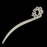 Crystalmood Pure Titanium Curved Floral Hair Stick