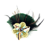 Floral Feather Hair Clip & Brooch